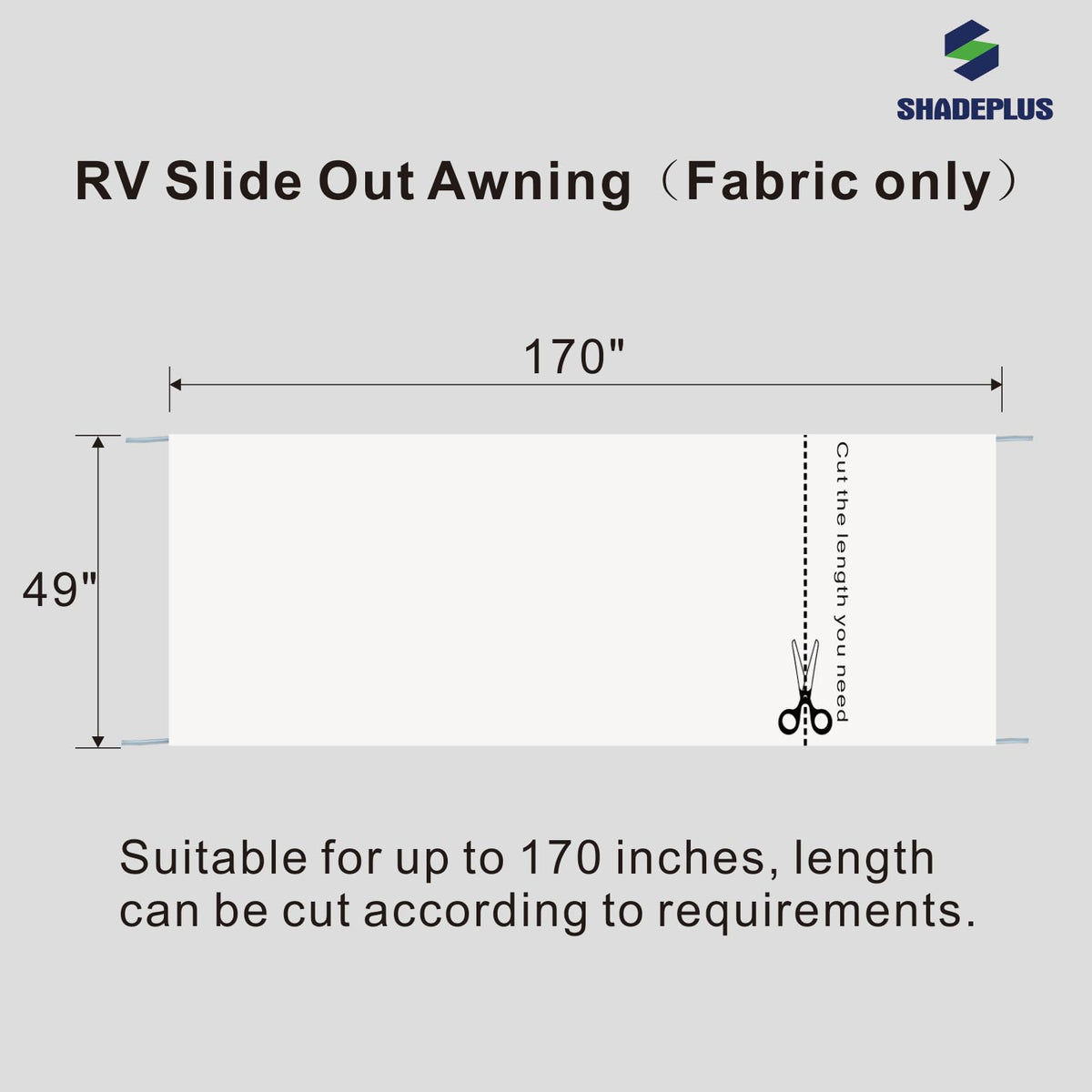 SHADEPLUS close-up of hot-air welded seam, ensures cord retention and strength