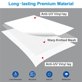 SHADEPLUS fabric being cut to size, allows custom fit and easy modification