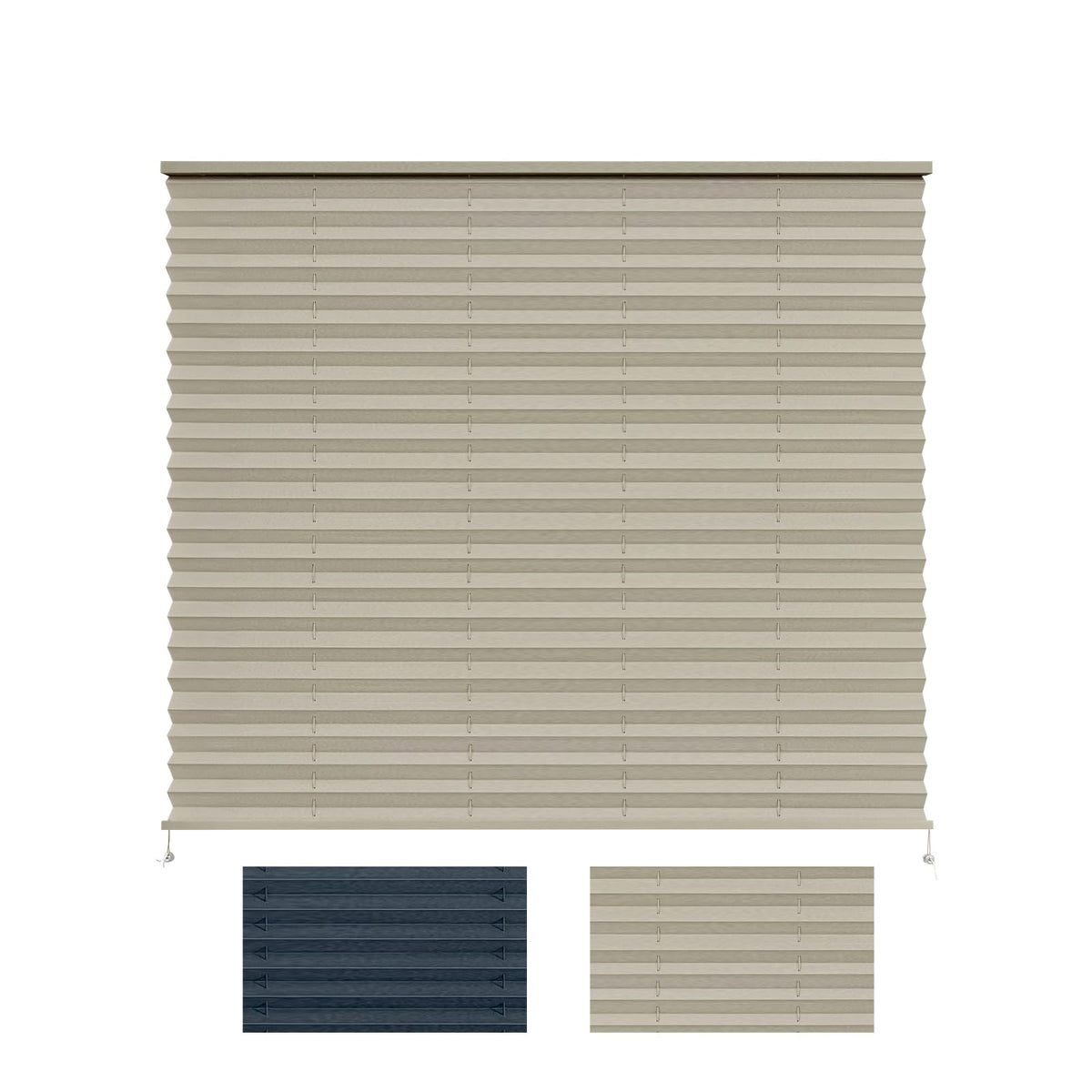 SHADEPLUS front view of 14x26 cappuccino blind showing clean fit and aesthetic benefit