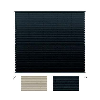 SHADEPLUS front view of 26x24 black RV blind showing neat fold and compact profile benefit