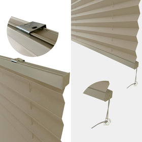 SHADEPLUS installation kit and brackets displayed for quick DIY mounting