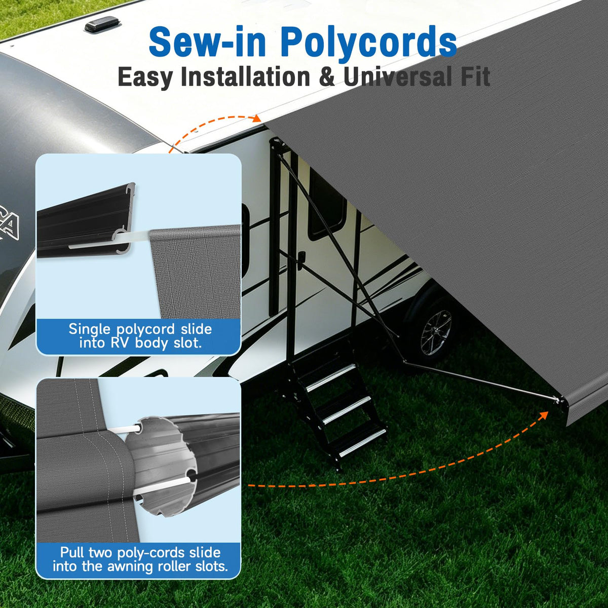 SHADEPLUS rolled fabric for storage showing compact transport and convenience