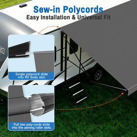 SHADEPLUS rolled fabric for storage showing compact transport and convenience