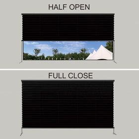 SHADEPLUS rolled up blind showing compact storage and space-saving convenience benefit