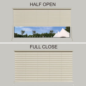SHADEPLUS side profile compressed to show compact storage and space saving