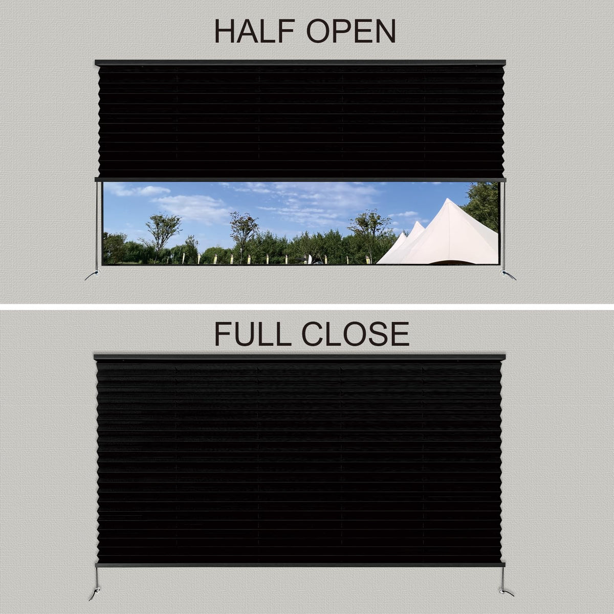SHADEPLUS next to ruler and hand showing 32x24 size and easy scale fit
