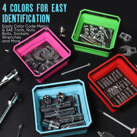 SHALL expanded tray holding bolts and screws for secure organization