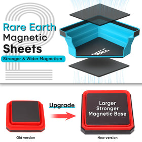 SHALL close-up of double-sided magnetic base showing stronger hold