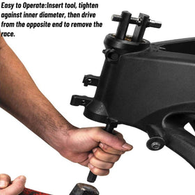 Shanrya side profile showing expanded jaws gripping race for efficient removal