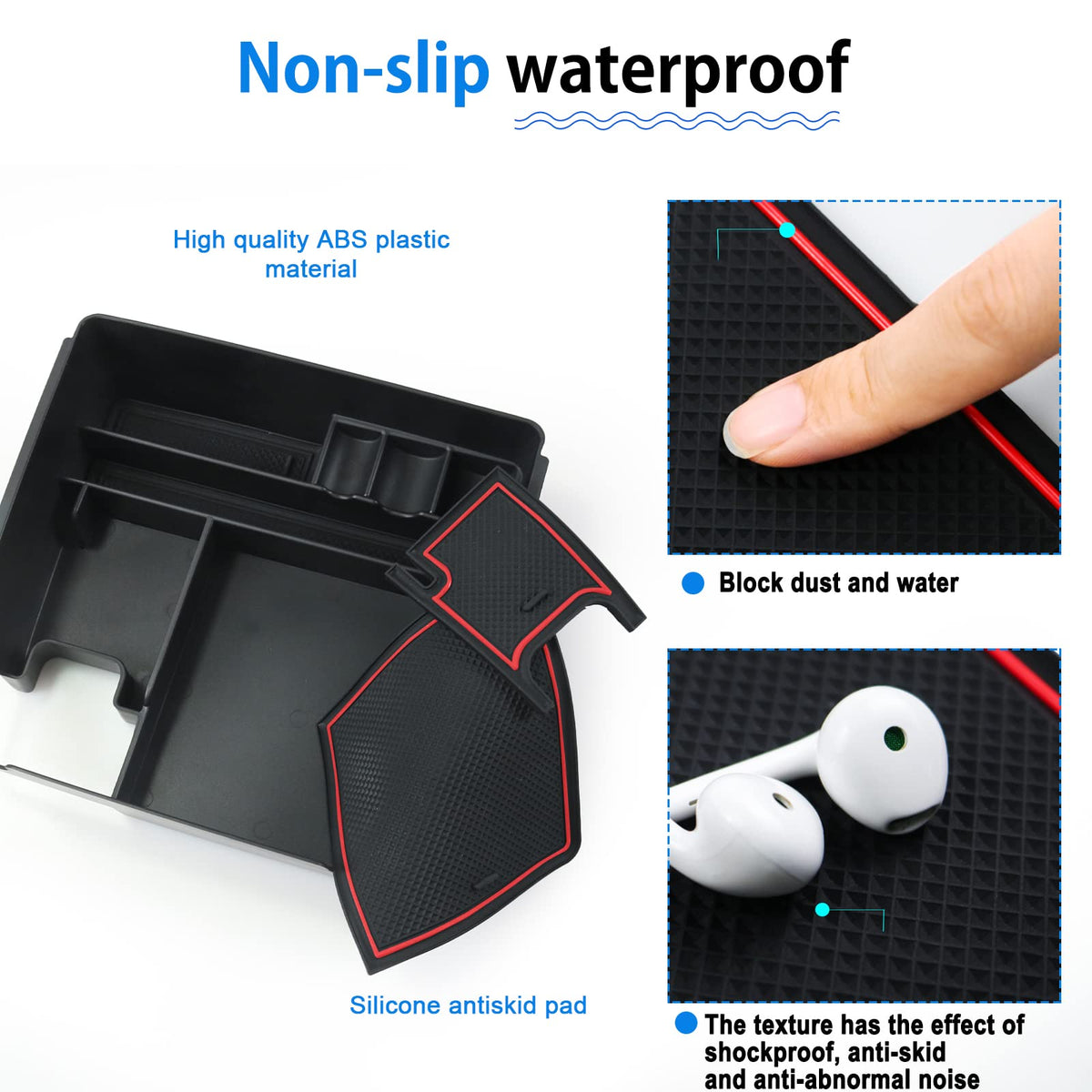 SHAOHAO tray installed under armrest preserving factory lid operation and OEM look