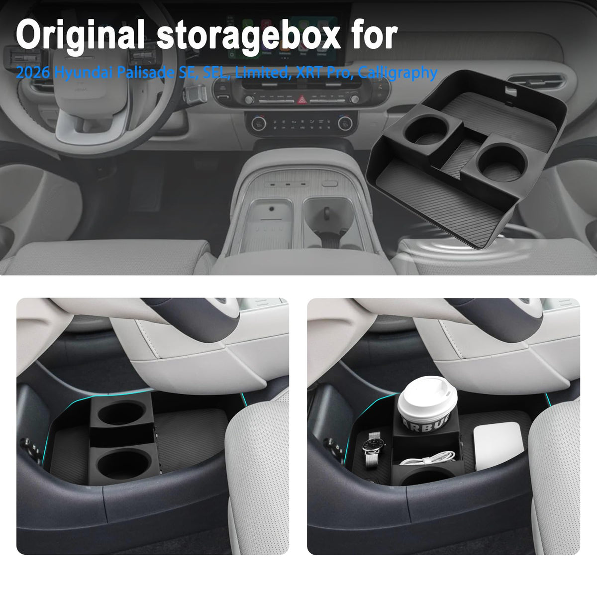 SHAOHAO organizer with phone in slot demonstrating secure, organized storage