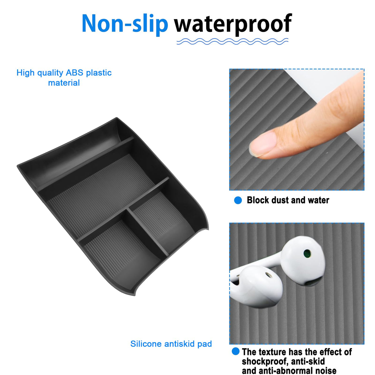 SHAOHAO side profile showing tray fit under armrest preserving closure function