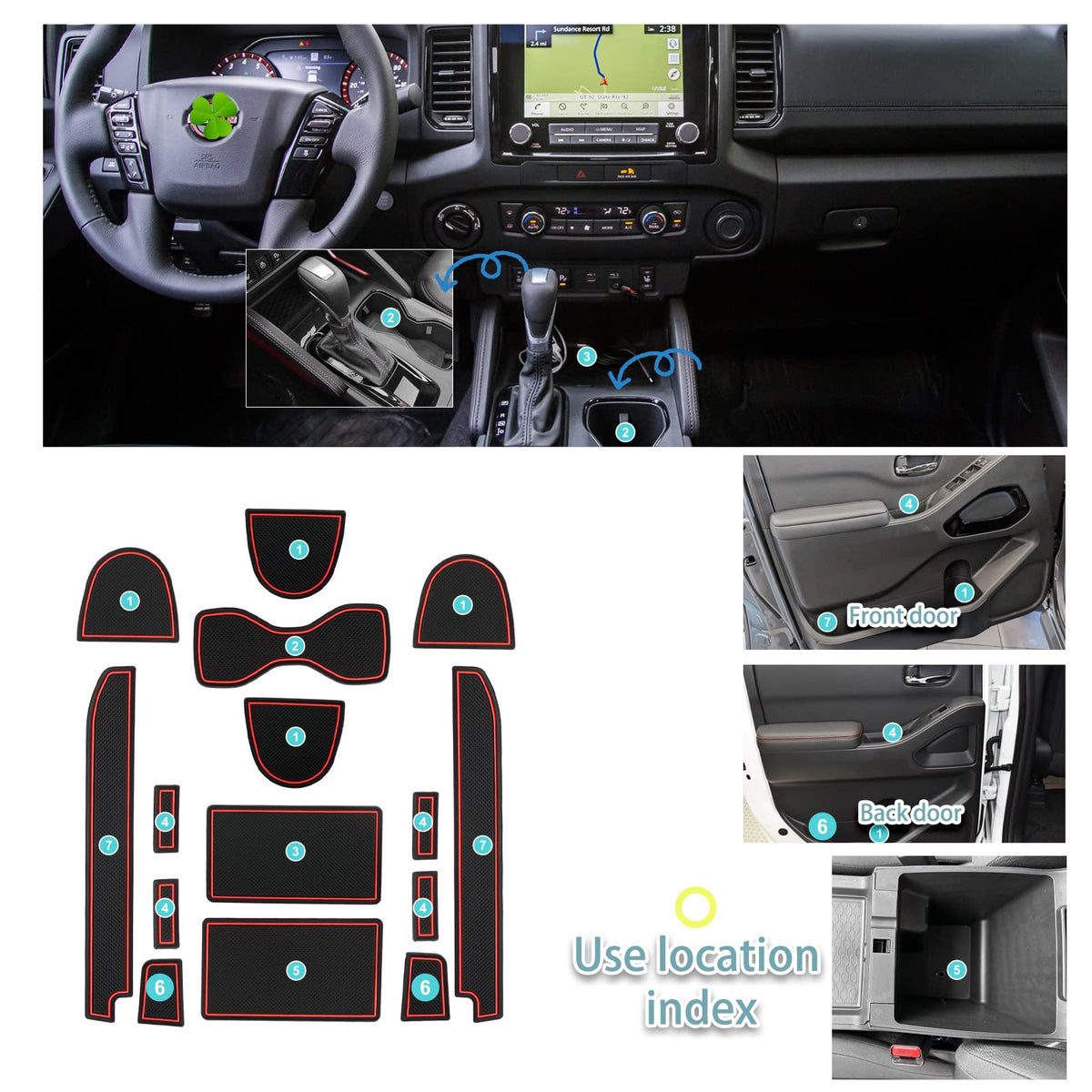 SHAOHAO door pocket mat installed protecting trim and reducing noise