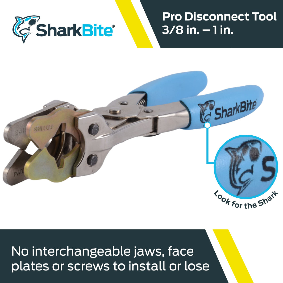 SharkBite close-up of rubber grips and heavy-duty springs for durable use