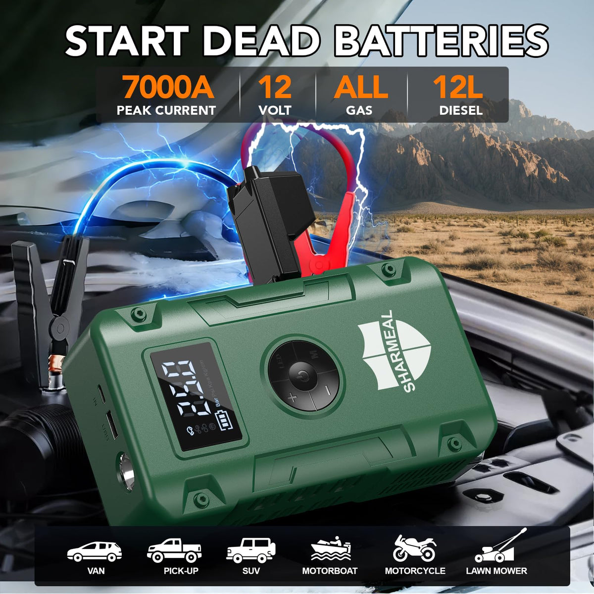 Sharmeal close-up of LED panel displaying status lights and controls for safer operation