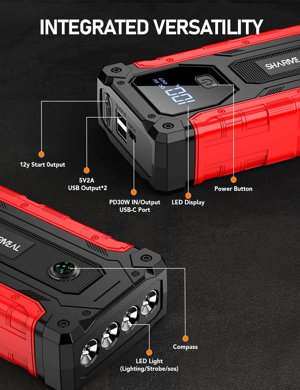 Sharmeal jump-starting a car showing rapid engine restart capability