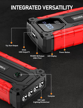 Sharmeal jump-starting a car showing rapid engine restart capability