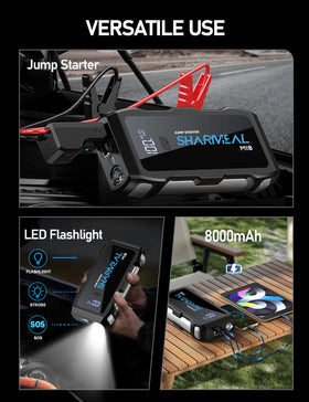 Sharmeal LED flashlight in use lighting a dark engine bay, visibility for repairs