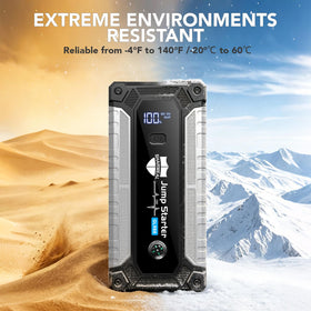 Sharmeal jump starter in camping scene charging devices and offering emergency light
