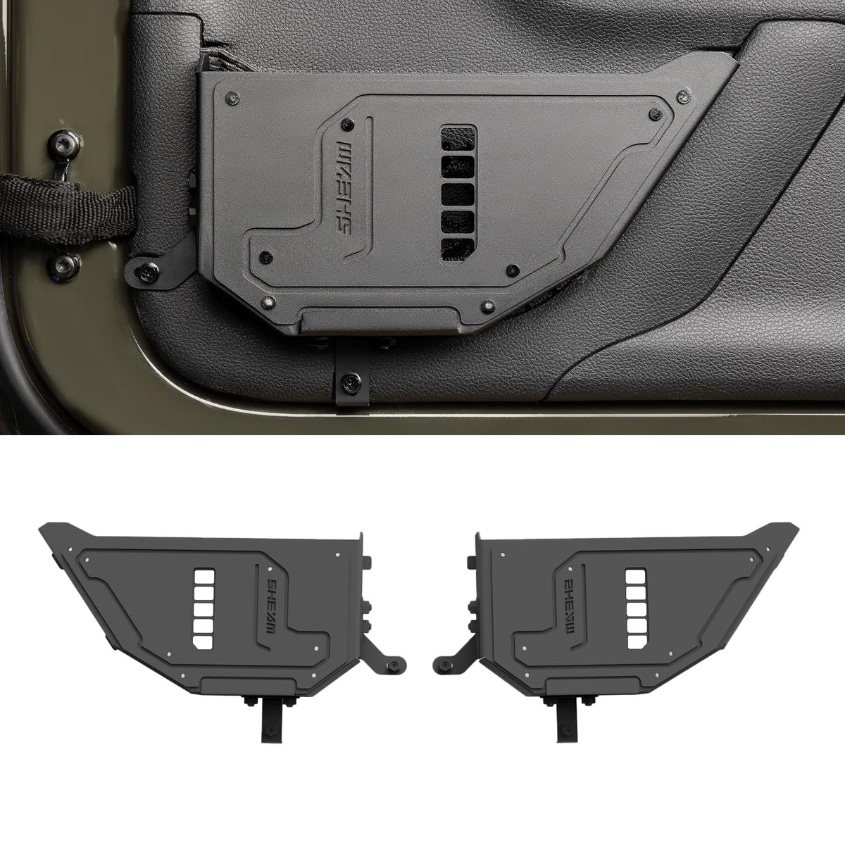 SHEAM left front door pocket installed shows sturdy storage benefit