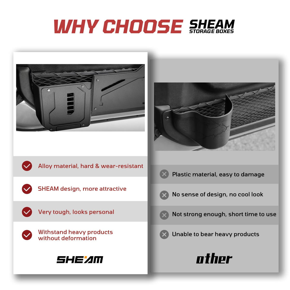 SHEAM installed in Jeep front door illustrating clean fit and accessibility