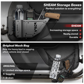 SHEAM detail of integrated cup holder showing secure bottle support