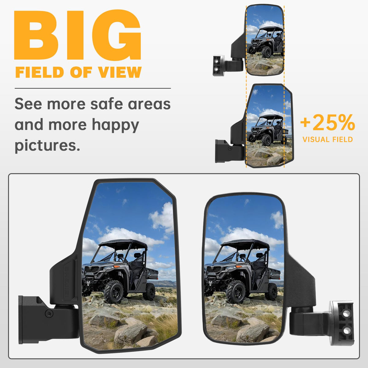 SHEJISI durable ABS mirror housing detail protecting mirror and reducing impact damage