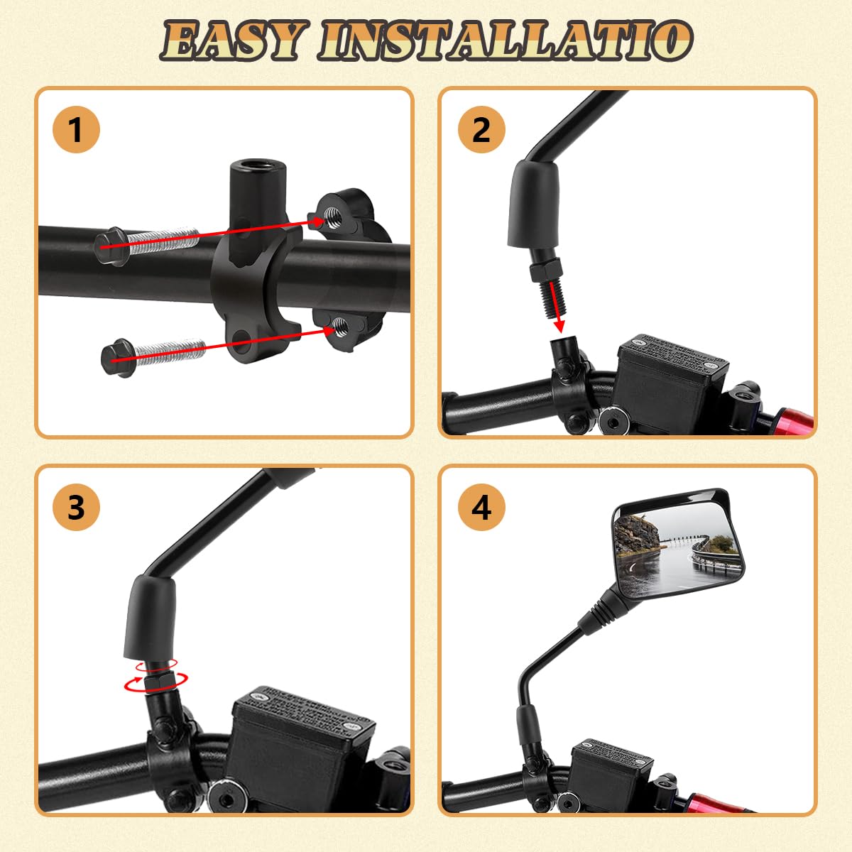 SHEJISI adapters and mounting hardware displayed for simple installation