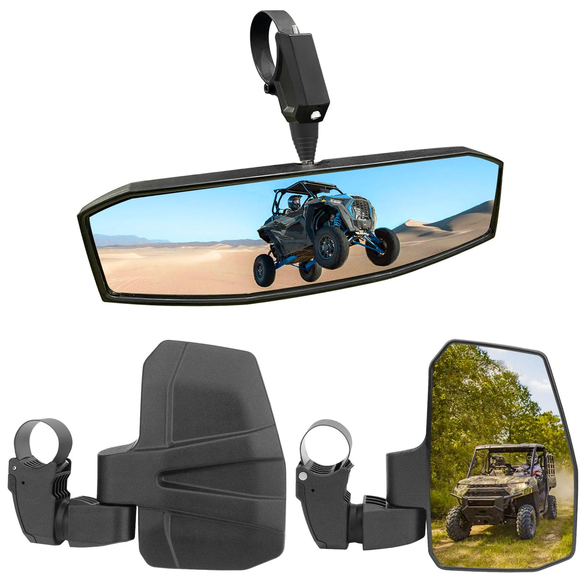 SHEJISI center rearview mirror front view showing wide field benefit