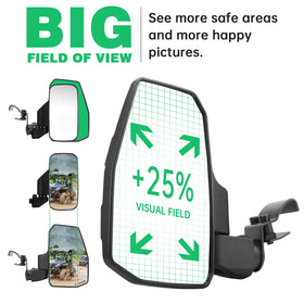 SHEJISI center rearview mirror mounted on drop-down bar for visibility