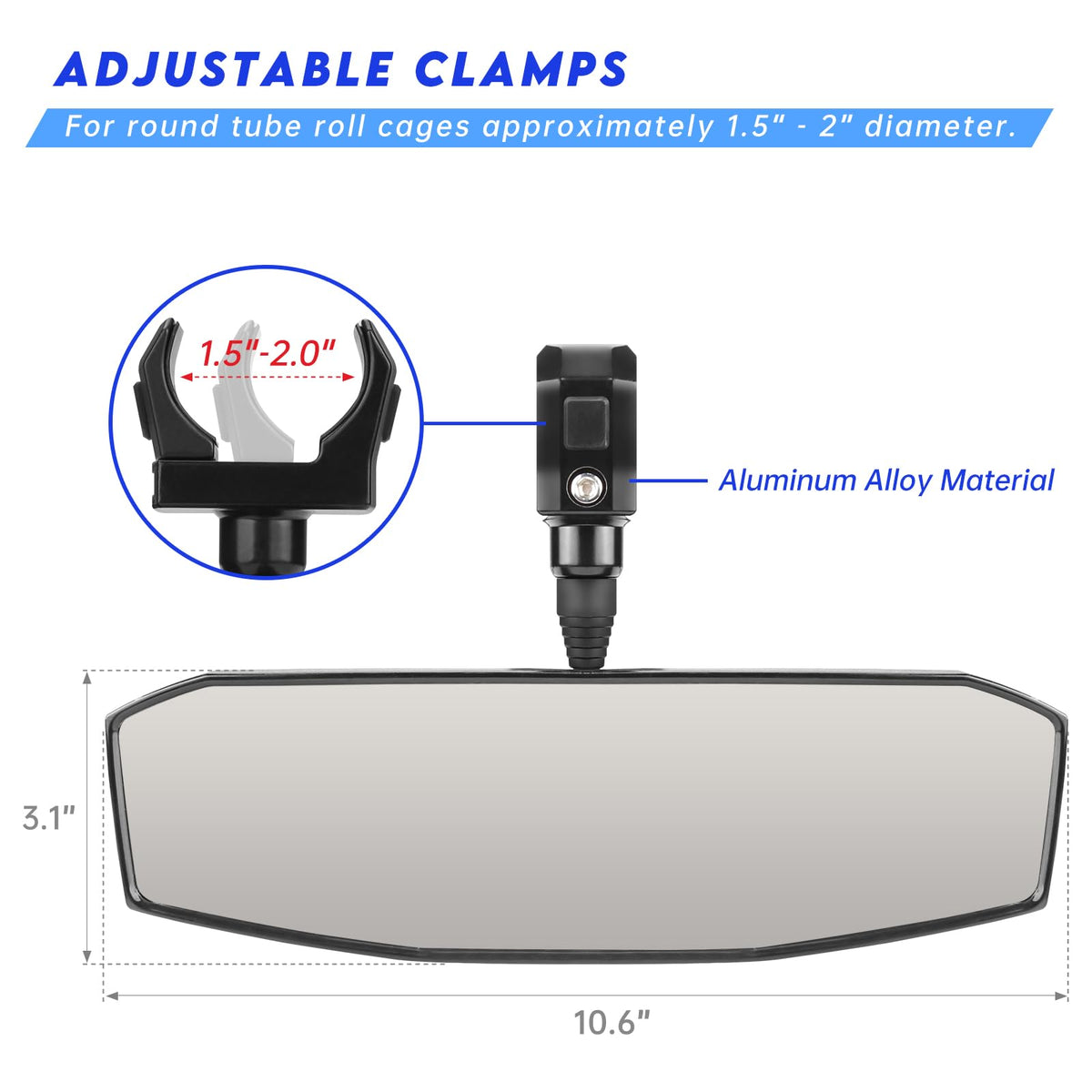 SHEJISI clamp close-up showing aluminum alloy durability benefit