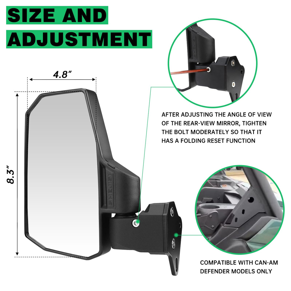 SHEJISI included bolts and spanner tool for straightforward installation