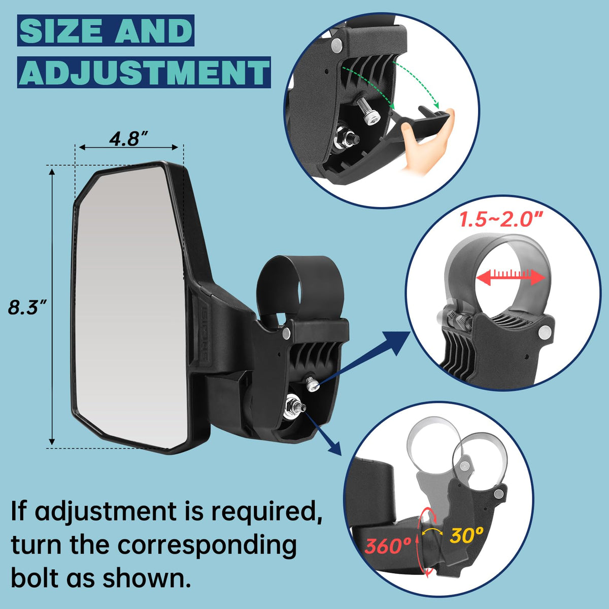 SHEJISI folded mirror demonstrating spring-back reset for convenience benefit