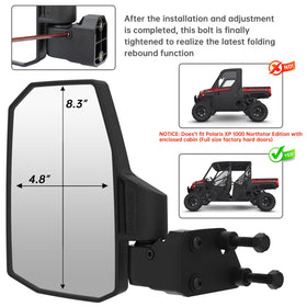 SHEJISI mirror folding mechanism mid-fold demonstrating spring-back rebound convenience