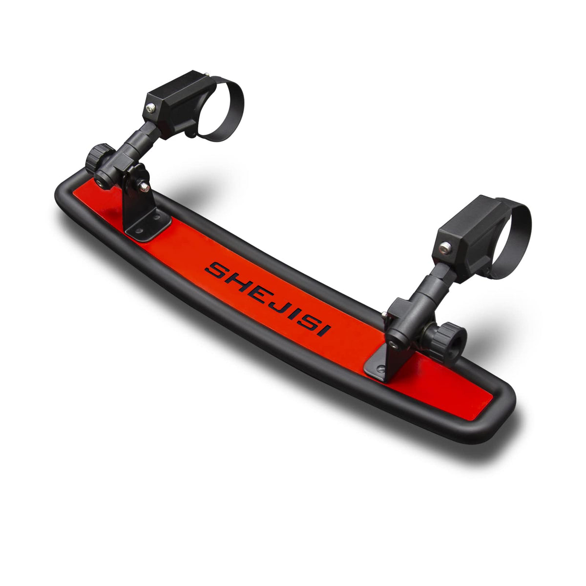 SHEJISI front mirror clamped to roll cage showing improved rear visibility