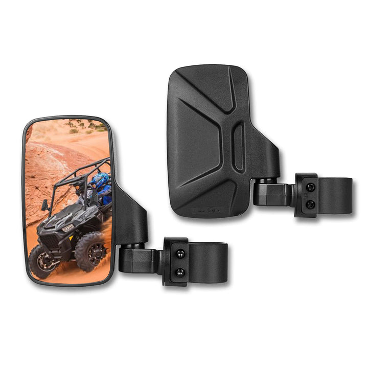 SHEJISI front view mirror mounted on roll cage for improved rear visibility