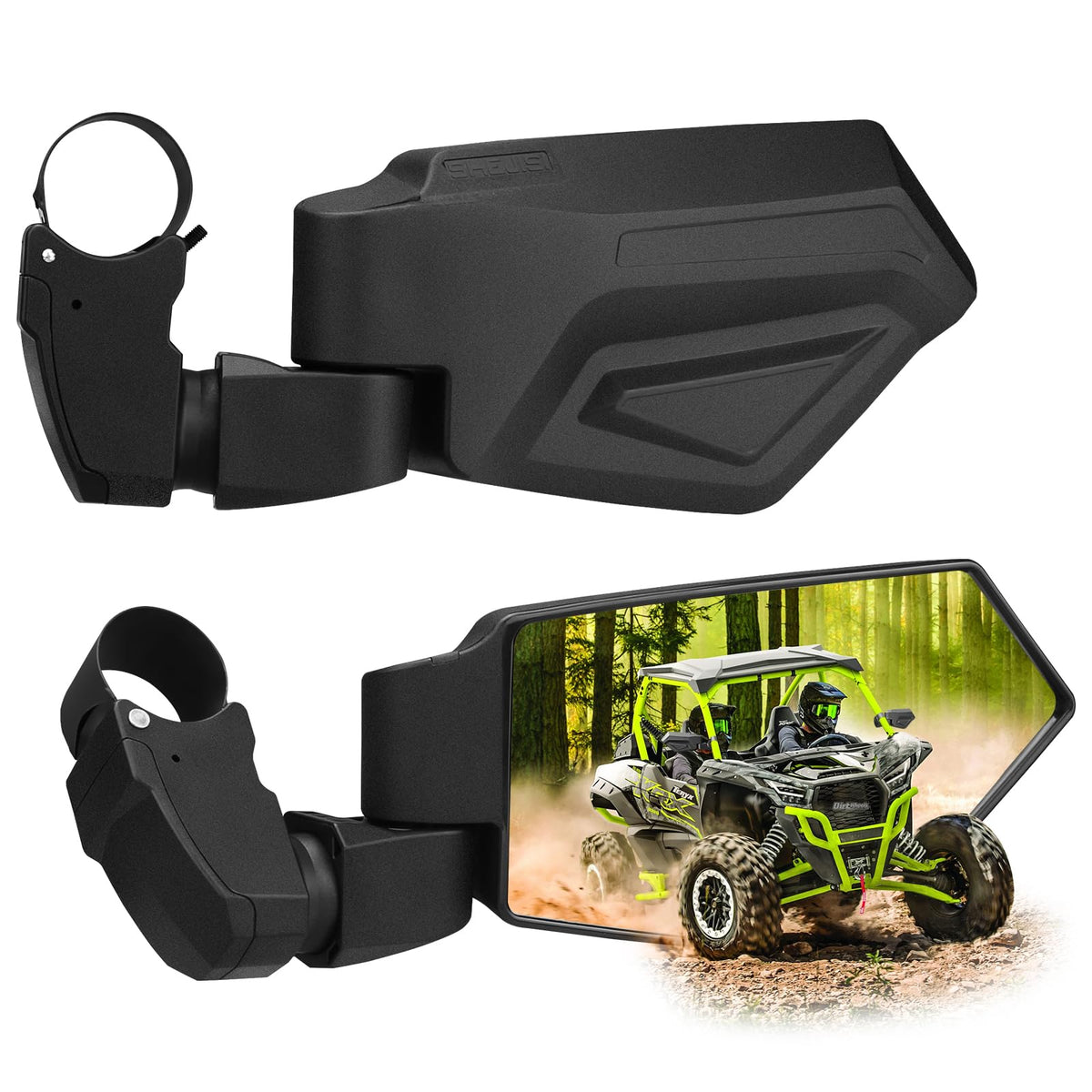 SHEJISI front-mounted side mirror showing wide view and improved safety