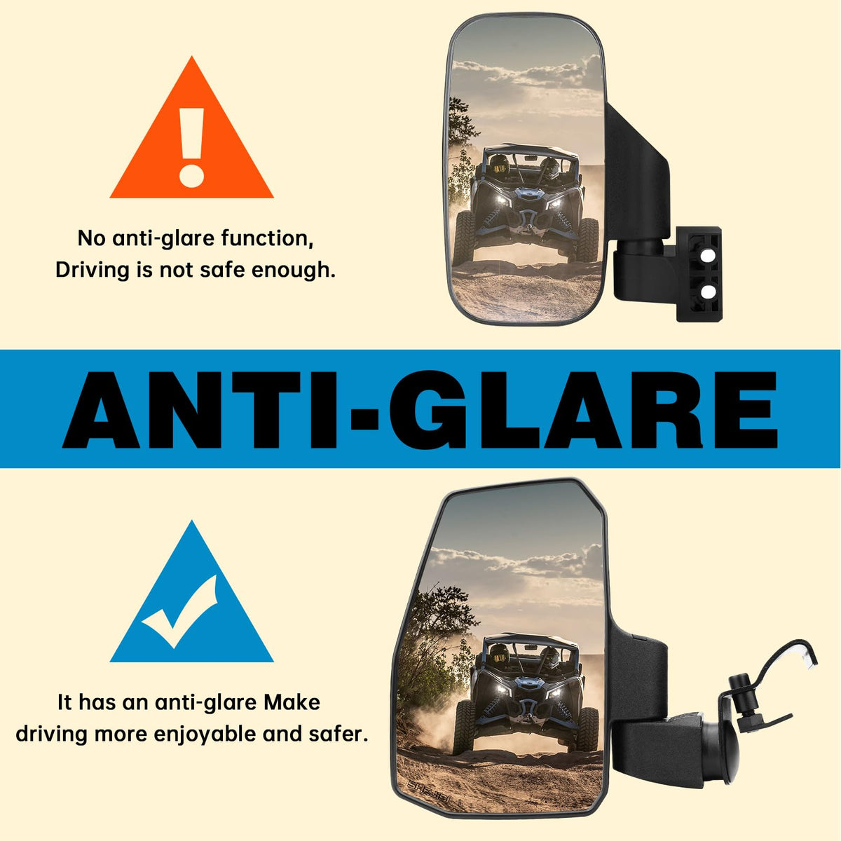 SHEJISI mounted on Polaris Ranger showing improved passenger-side visibility