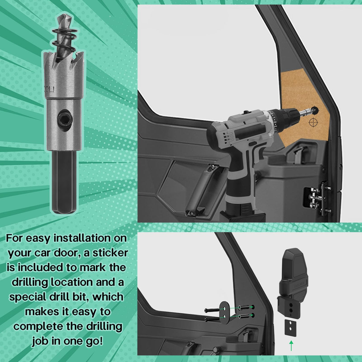 SHEJISI mounting brackets and hardware included for easy compatibility