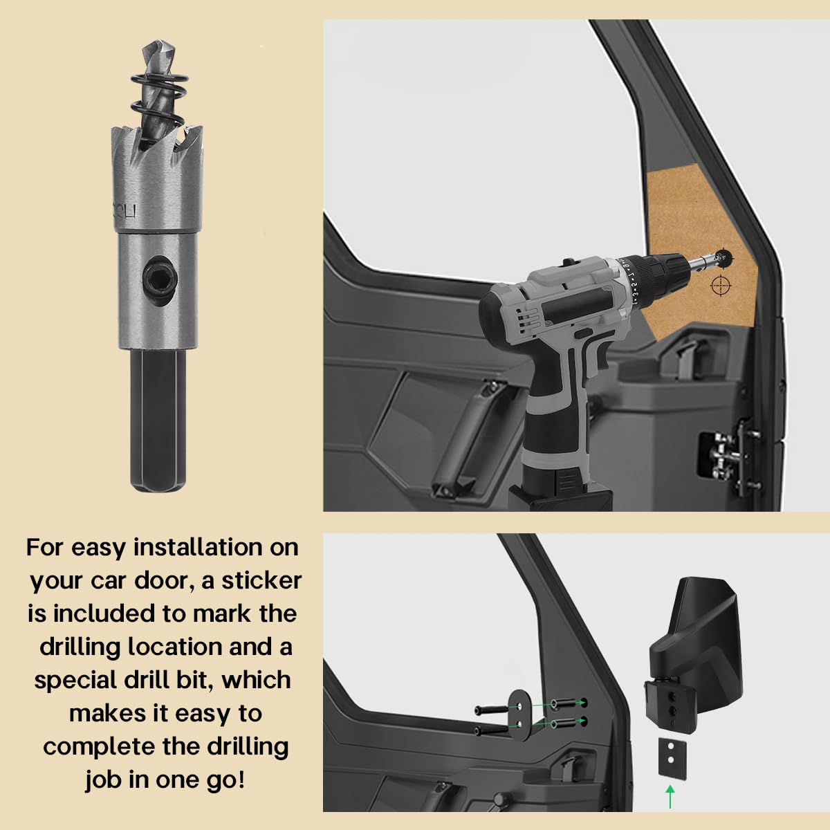 SHEJISI included mounting brackets and hardware for versatile installation