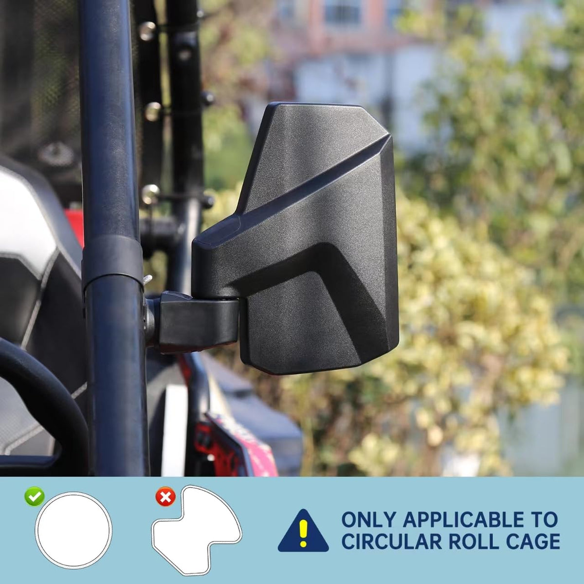 SHEJISI mirror beside roll bar for size scale and fit verification benefit