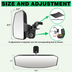 SHEJISI side mirror hinge close-up highlighting spring-return benefit