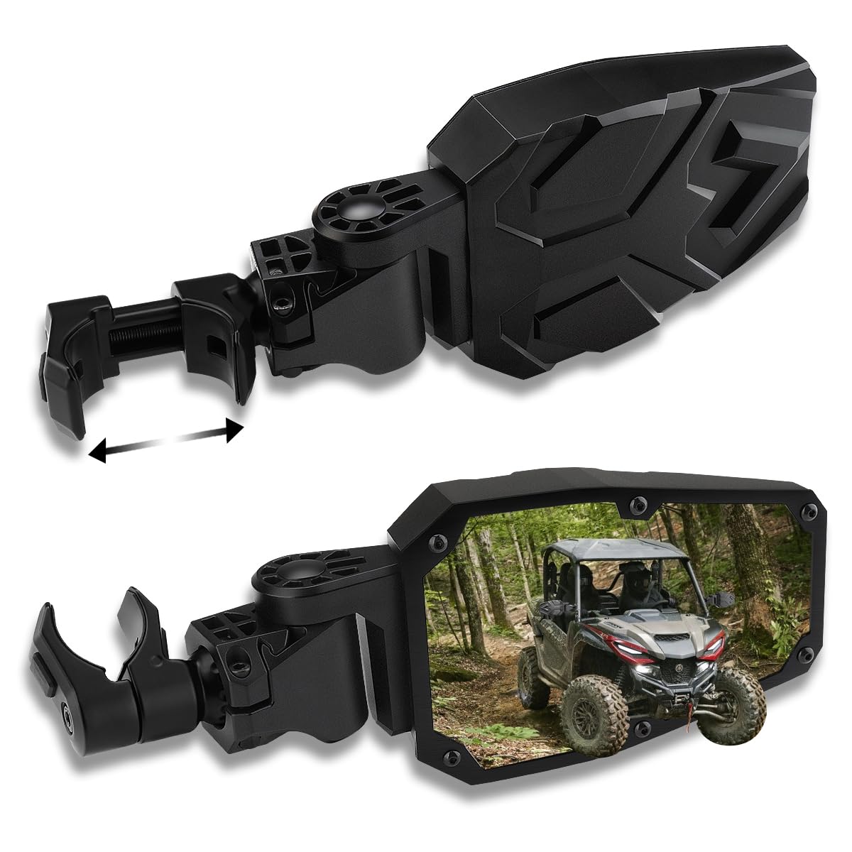 SHEJISI front view of mirror showing wide field of view and clearer sightlines