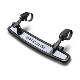 SHEJISI front view of UTV mirror showing sturdy aluminum housing and wide coverage