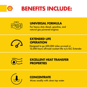 Shell Rotella being poured into a radiator showing easy application and compatibility