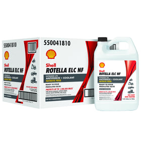 Shell Rotella front label on one-gallon bottle showing product name and ready-to-use benefit