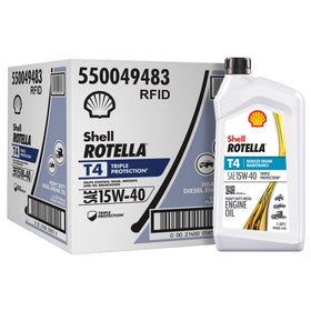 Shell Rotella front packaging showing bottle and clear product identity for easy selection