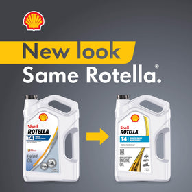 Shell Rotella quart next to a ruler for scale demonstrating convenient one-quart size