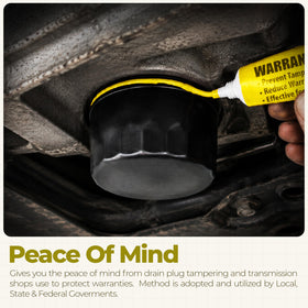 Sherco-Auto being applied to drain plug illustrating warranty protection benefit