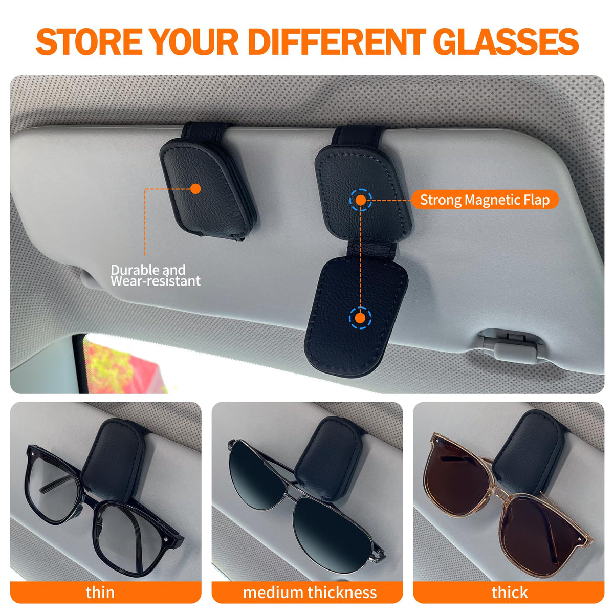 Shering close-up of genuine leather texture protecting lenses from scratches